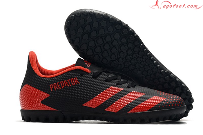 Adidas Chaussures de Foot Predator 20.4 TF Sale Noir/Rouge
