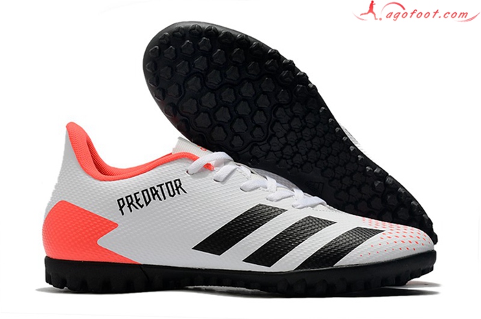 Adidas Chaussures de Foot Predator 20.4 TF Sale Blanc