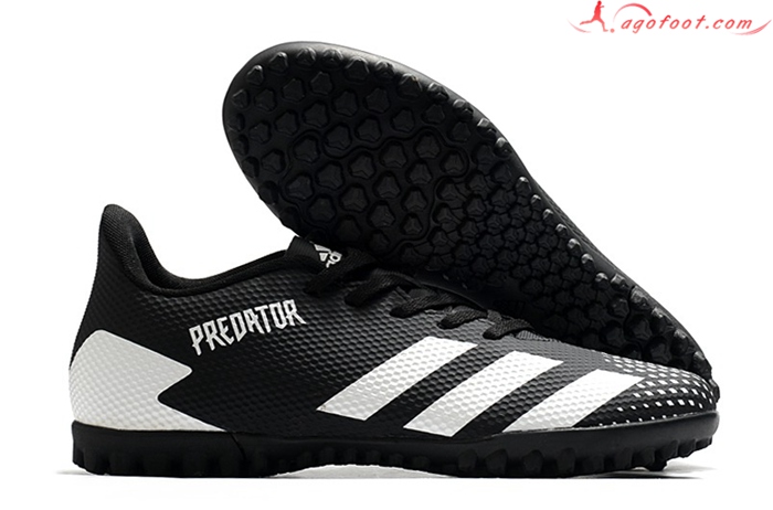 Adidas Chaussures de Foot Predator 20.4 TF Sale Noir/Blanc