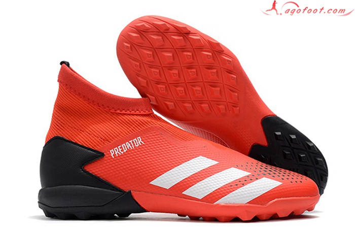 Adidas Chaussures de Foot Predator 20.3 Laceless TF Rouge