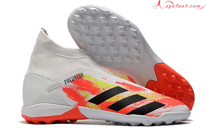 Adidas Chaussures de Foot Predator 20.3 Laceless TF Blanc