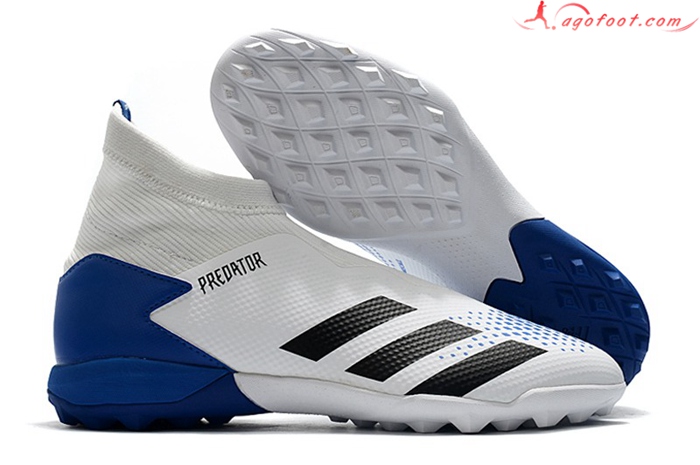 Adidas Chaussures de Foot Predator 20.3 Laceless TF Blanc