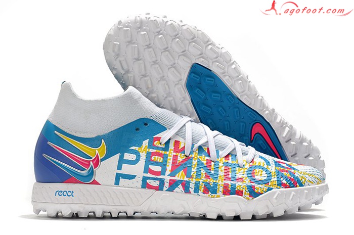 Nike Chaussures de Foot Phantom GT Pro TF Jaune/Rose/Bleu