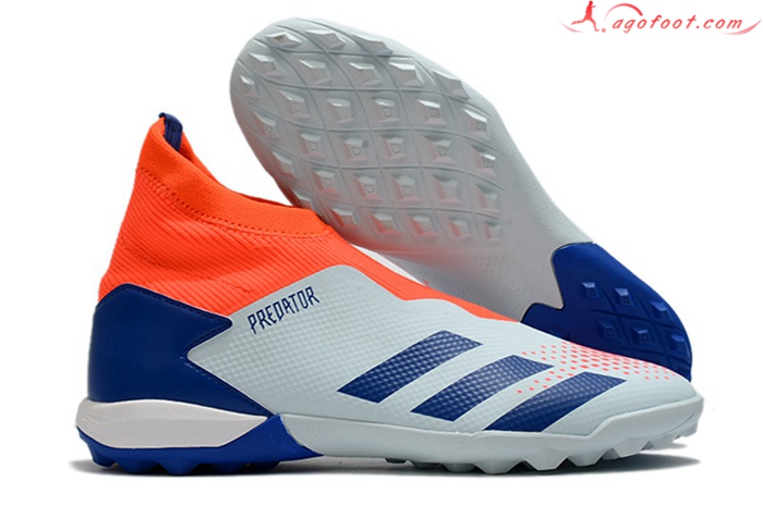 Adidas Chaussures de Foot Predator 20.3 Laceless TF Gris/Orange