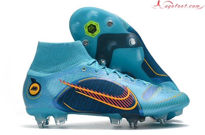 Nike Chaussures de Foot Mercurial Superfly 8 Elite SG Bleu