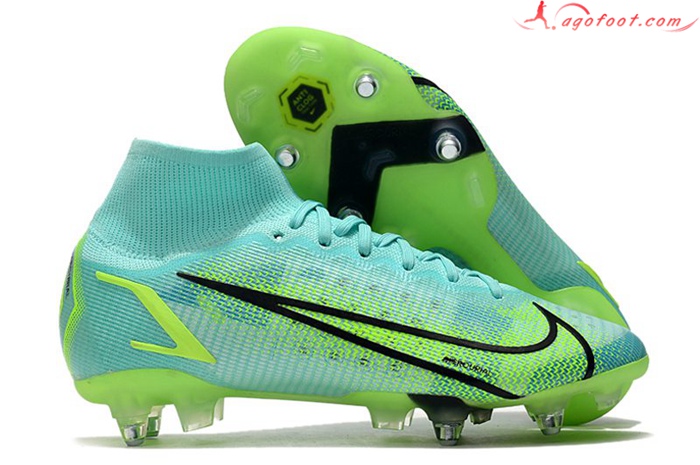 Nike Chaussures de Foot Mercurial Superfly VIII Elite SG PRO Anti Clog Vert