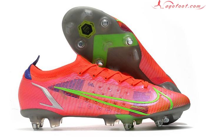 Nike Chaussures de Foot Mercurial Vapor XIV Elite SG PRO Anti Clog Rose