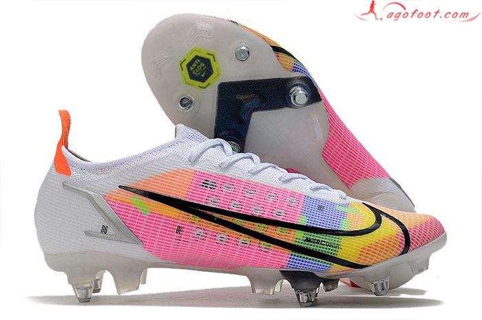 Nike Chaussures de Foot Mercurial Vapor XIV Elite SG PRO Anti Clog Blanc