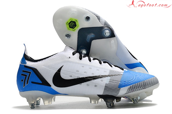 Nike Chaussures de Foot Mercurial Vapor XIV Elite SG PRO Anti Clog Blanc