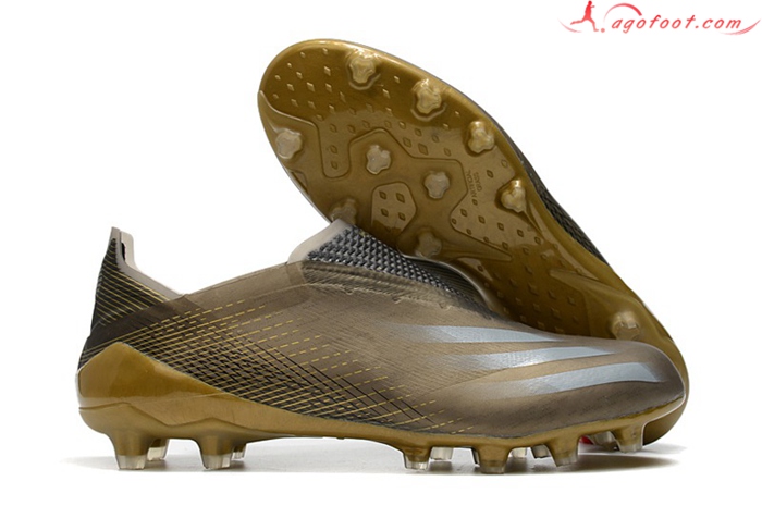 Adidas Chaussures de Foot X Ghosted AG Brune