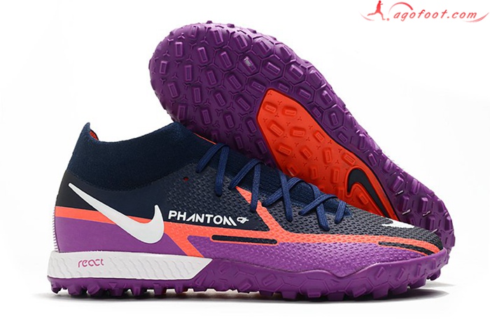 Nike Chaussures de Foot Phantom GT Pro TF Pourpre/Bleu