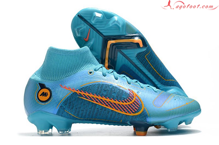 Nike Chaussures de Foot Mercurial Superfly 8 Elite FG Bleu