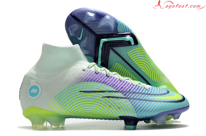 Nike Chaussures de Foot Mercurial Dream Speed Superfly 8 Elite FG Pourpre/Vert