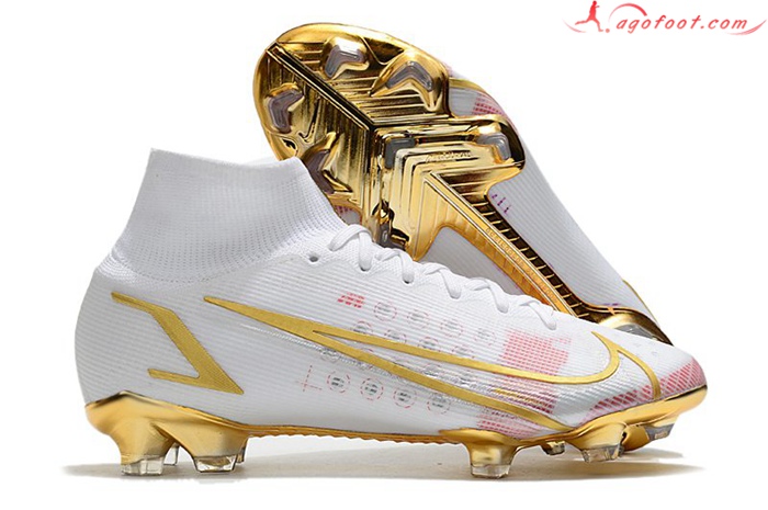 Nike Chaussures de Foot Superfly 8 Elite FG Blanc
