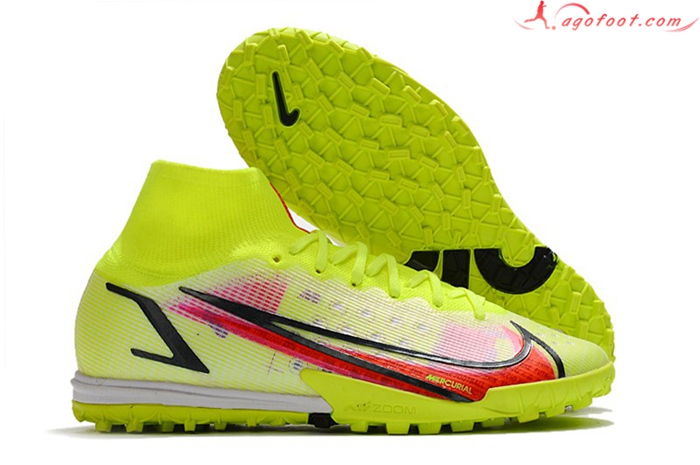 Nike Chaussures de Foot Mercurial Superfly 9 Elite TF Jaune