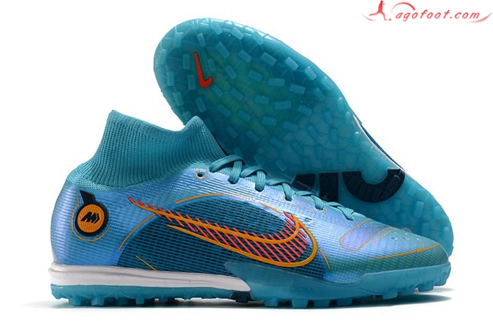 Nike Chaussures de Foot Mercurial Superfly 9 Elite TF Bleu