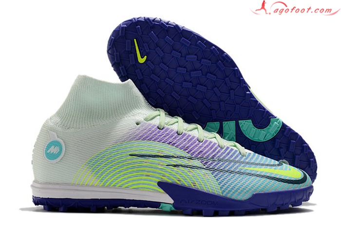 Nike Chaussures de Foot Mercurial Superfly 9 Elite TF Pourpre/Blanc