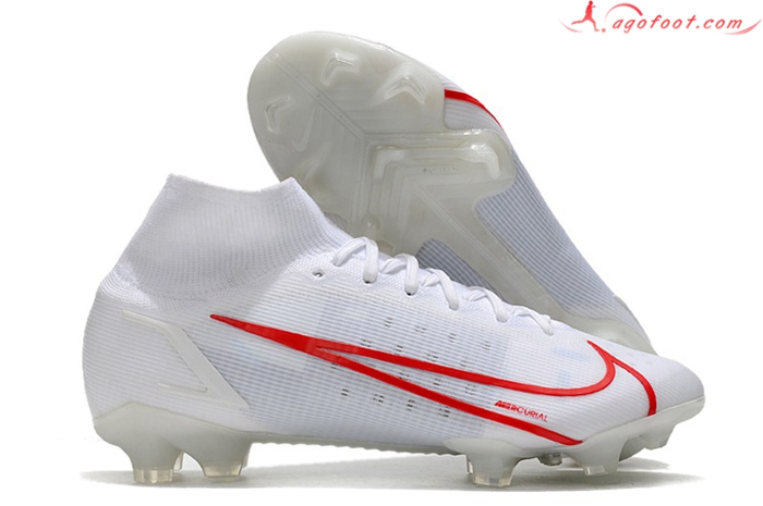 Nike Chaussures de Foot Superfly 8 Elite FG Blanc
