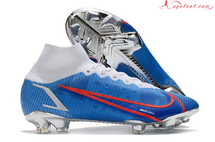 Nike Chaussures de Foot Superfly 8 Elite FG Bleu