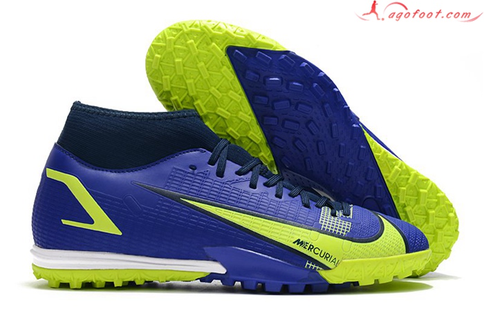 Nike Chaussures de Foot Superfly 8 Academy TF Bleu Foncé