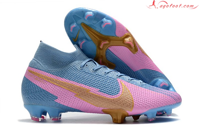 Nike Chaussures de Foot Mercurial Superfly 7 Elite Bleu/Pourpre