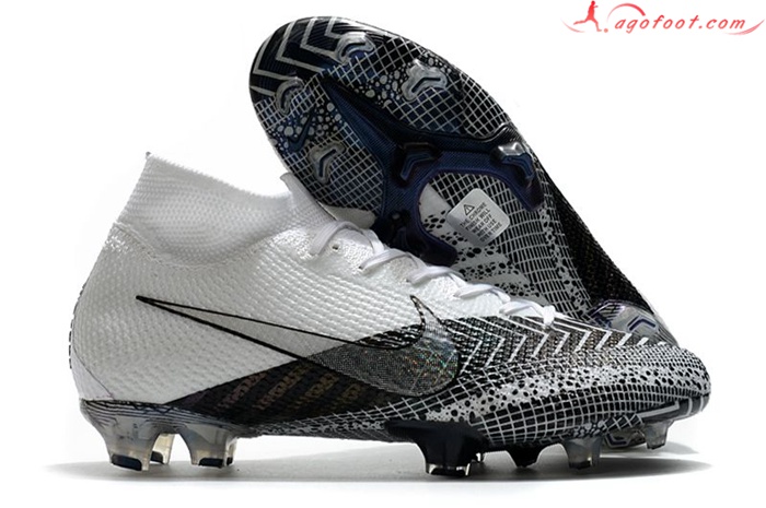 Nike Chaussures de Foot Mercurial Superfly 7 Elite FG Blanc/Noir