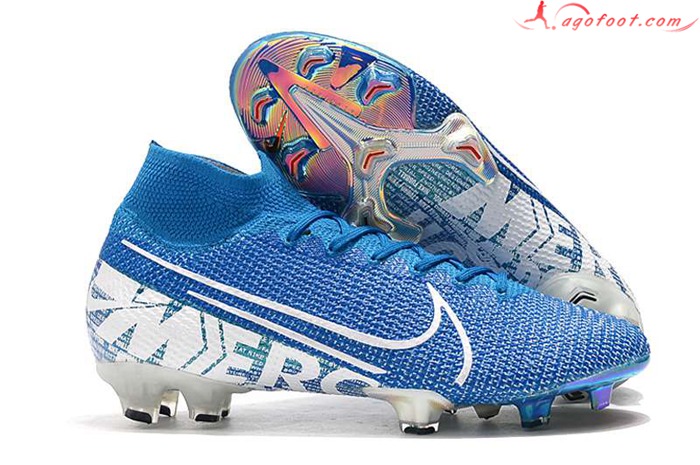 Nike Chaussures de Foot Superfly 7 Elite SE FG Bleu