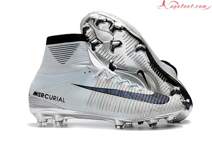 Nike Chaussures de Foot Mercurial Superfly V CR7“Melhor” FG Bleu Clair