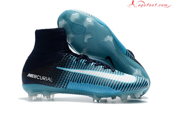 Nike Chaussures de Foot Mercurial Superfly V FG Bleu