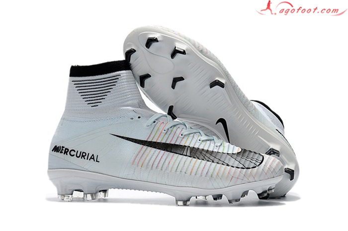 Nike Chaussures de Foot Mercurial Superfly V Ronalro FG Bleu Clair