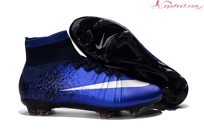 Nike Chaussures de Foot Mercurial Superfly CR7 FG Bleu Marins