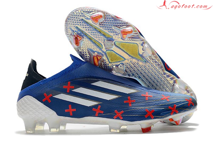 Adidas Chaussures de Foot X Speedflow+ FG Bleu Marins