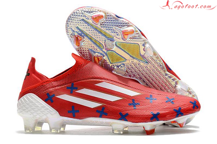 Adidas Chaussures de Foot X Speedflow+ FG Rouge