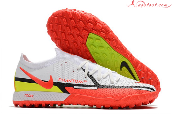 Nike Chaussures de Foot Phantom GT Pro TF Blanc/Orange