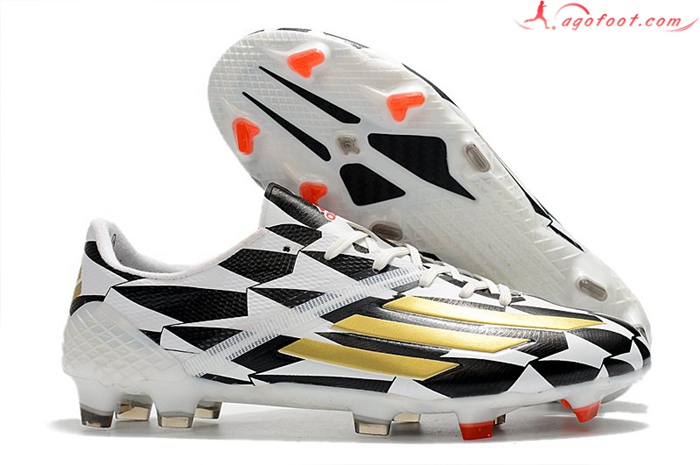 Adidas Chaussures de Foot F50 Ghosted Adizero HT FG Noir/Blanc