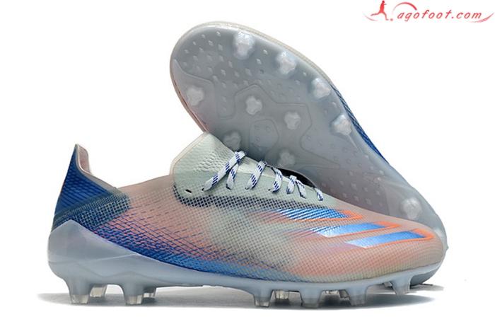 Adidas Chaussures de Foot X Ghosted.1 AG Bleu Clair