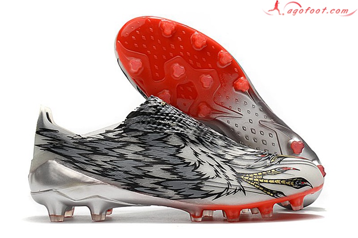 Adidas Chaussures de Foot X Ghosted AG Gris