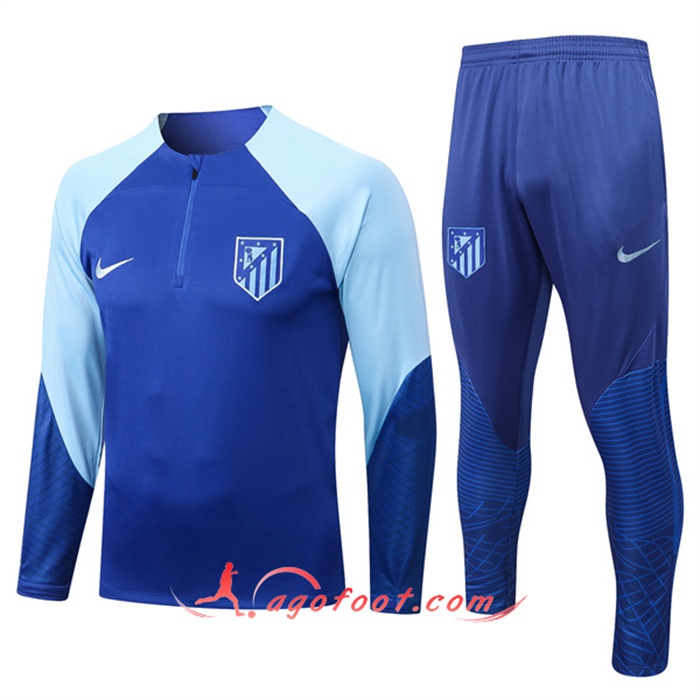 Ensemble Survetement de Foot Atletico Madrid Bleu Marin 2022/2023