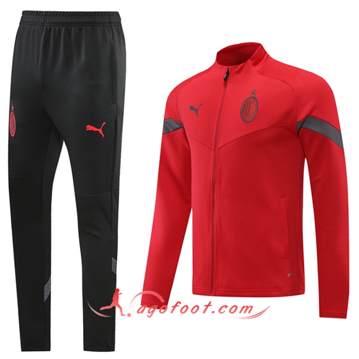 Ensemble Survetement de Foot - Veste Milan AC Rouge 2022/2023