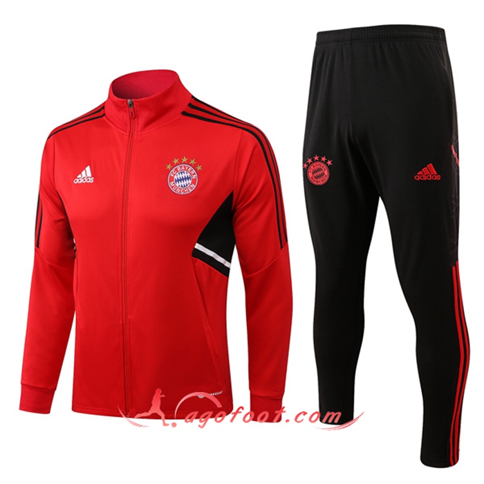 Ensemble Survetement de Foot - Veste Bayern Munich Rouge 2022/2023