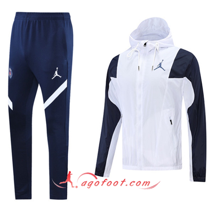 Ensemble Veste A Capuche Coupe-Vent PSG Blanc 2022/2023