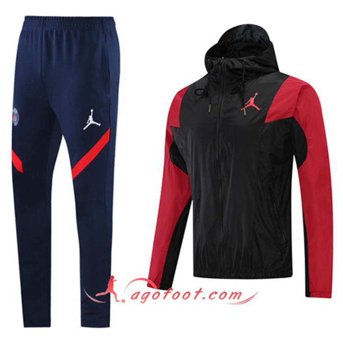 Ensemble Veste A Capuche Coupe-Vent PSG Noir 2022/2023