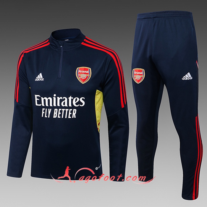 Ensemble Survetement de Foot Arsenal Enfant Bleu Marin 2022/2023
