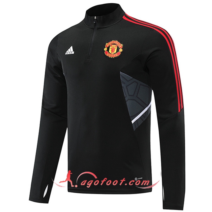 Sweatshirt Training Manchester United Noir/Gris 2022/2023