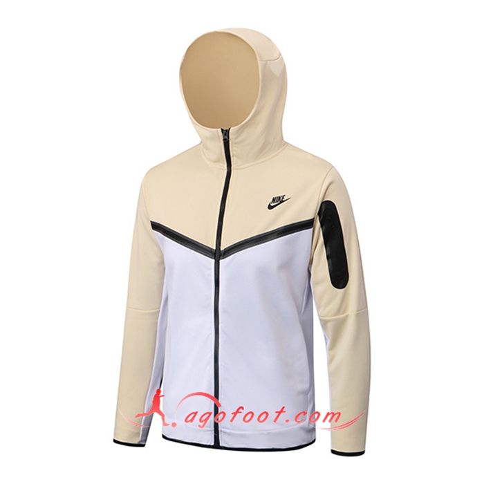 Veste A Capuche NIKE Blanc/Jaune 2022/2023
