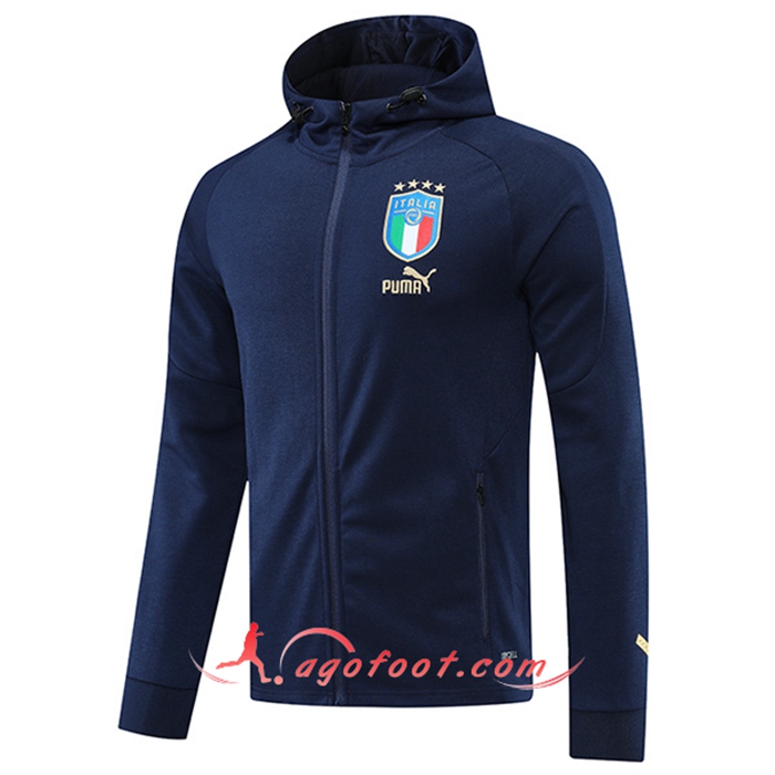 Veste A Capuche Italie Bleu Marin 2022/2023