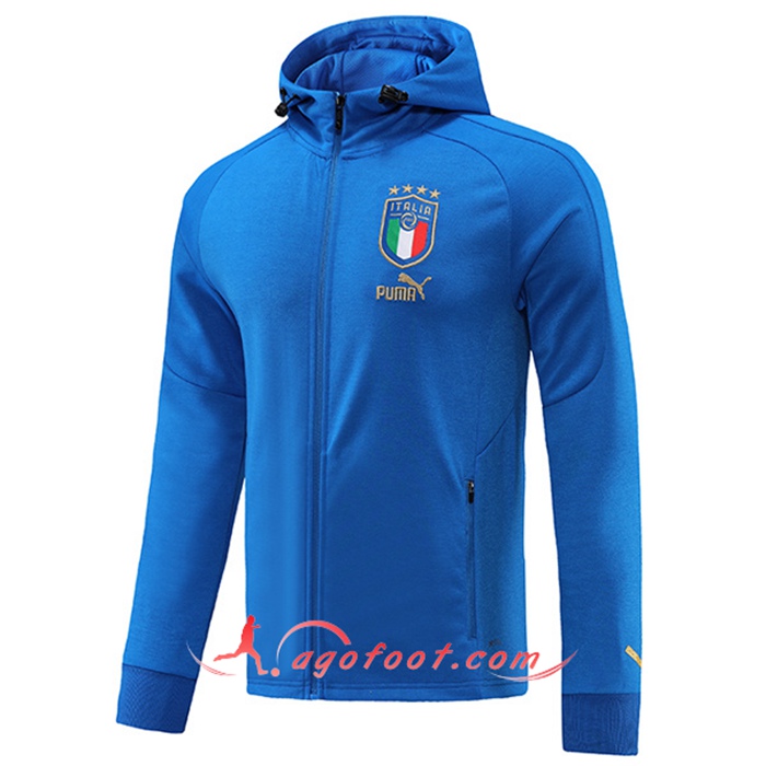 Veste A Capuche Italie Bleu 2022/2023