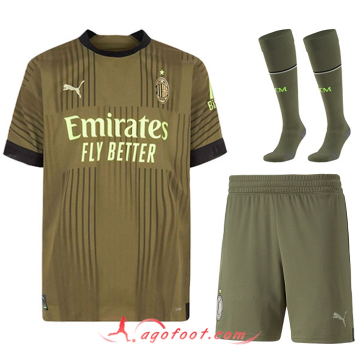 Ensemble Maillot Foot Milan AC Third (Short + Chaussettes) 2022/2023