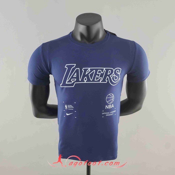 NBA Los Angeles Lakers T-Shirt Noir Bleu Marins #K000227