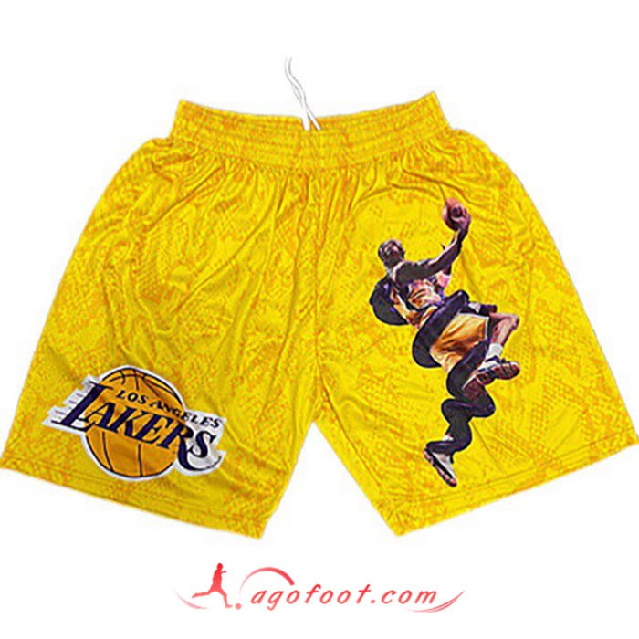 Shorts NBA Los Angeles Lakers Jaune